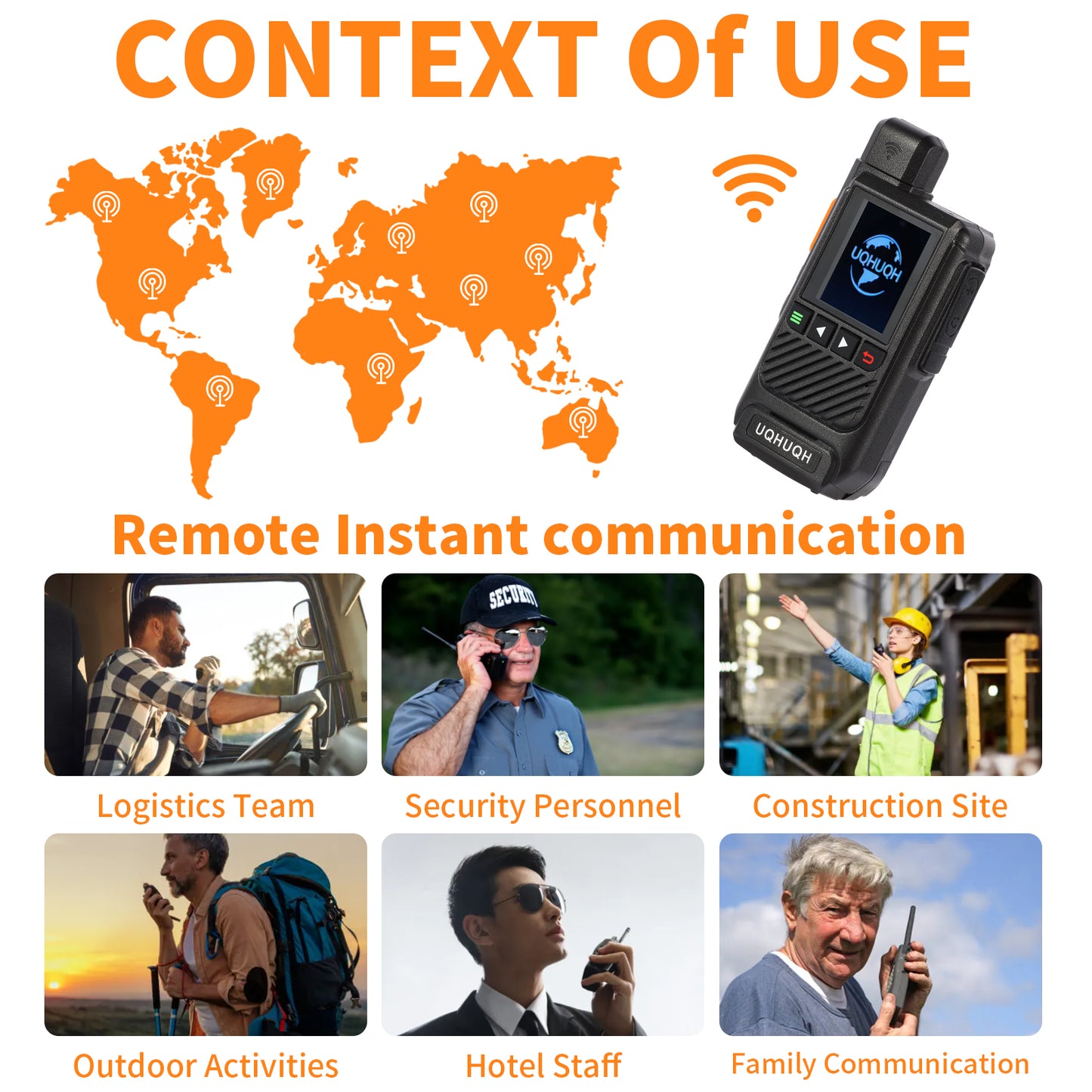 2-Pack 4G Walkie Talkies with SIM Cards-Unlimited Range Global Coverage-1 Year Free Data Plan-Clear Two-Rechargeable PTT Push to Talk Over Cellular Radio Long Range(N888)