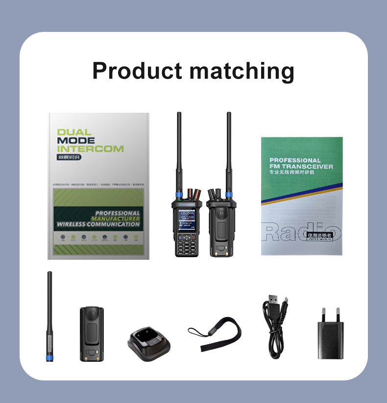 2-Pack 4G Walkie Talkies with SIM Cards-Unlimited Range Global Coverage-1 Year Free Data Plan-Clear Two-Rechargeable PTT Push to Talk Over Cellular Radio Long Range(N777)