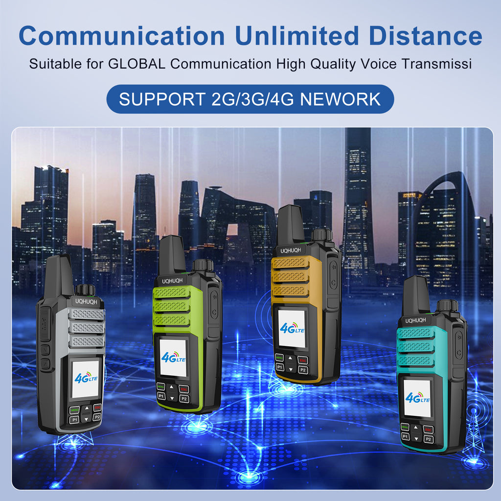 4G LTE Walkie Talkies with Lifetime Free Plan - Vibrant Color Options, Unlimited Nationwide Coverage, Instant Group Communication for Urban Adventures & Family Use (2-Pack)
