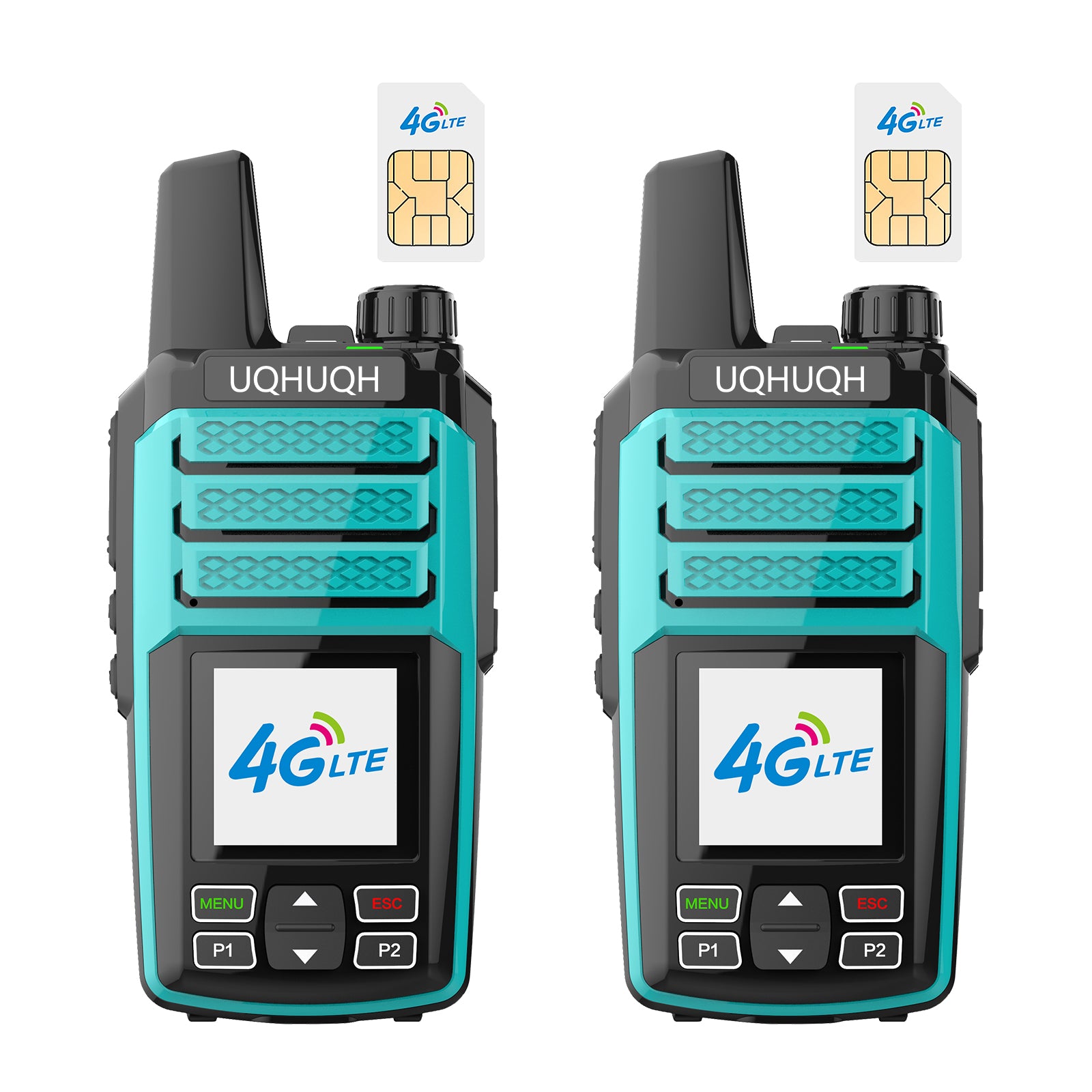 4G LTE Walkie Talkies with Lifetime Free Plan - Vibrant Color Options, Unlimited Nationwide Coverage, Instant Group Communication for Urban Adventures & Family Use (2-Pack)