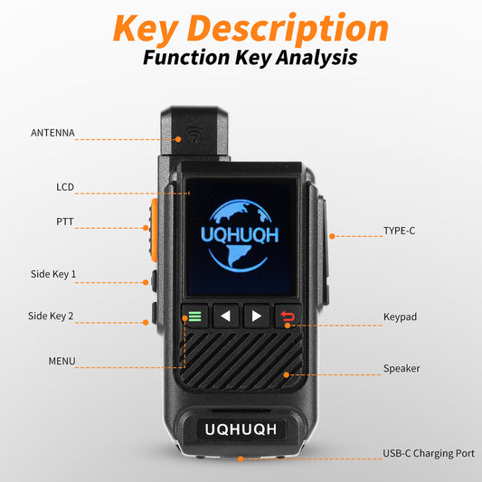 4-Pack 4G Walkie Talkies with SIM Cards-Unlimited Range Global Coverage-1 Year Free Data Plan-Clear Two-Rechargeable PTT Push to Talk Over Cellular Radio Long Range(N888)