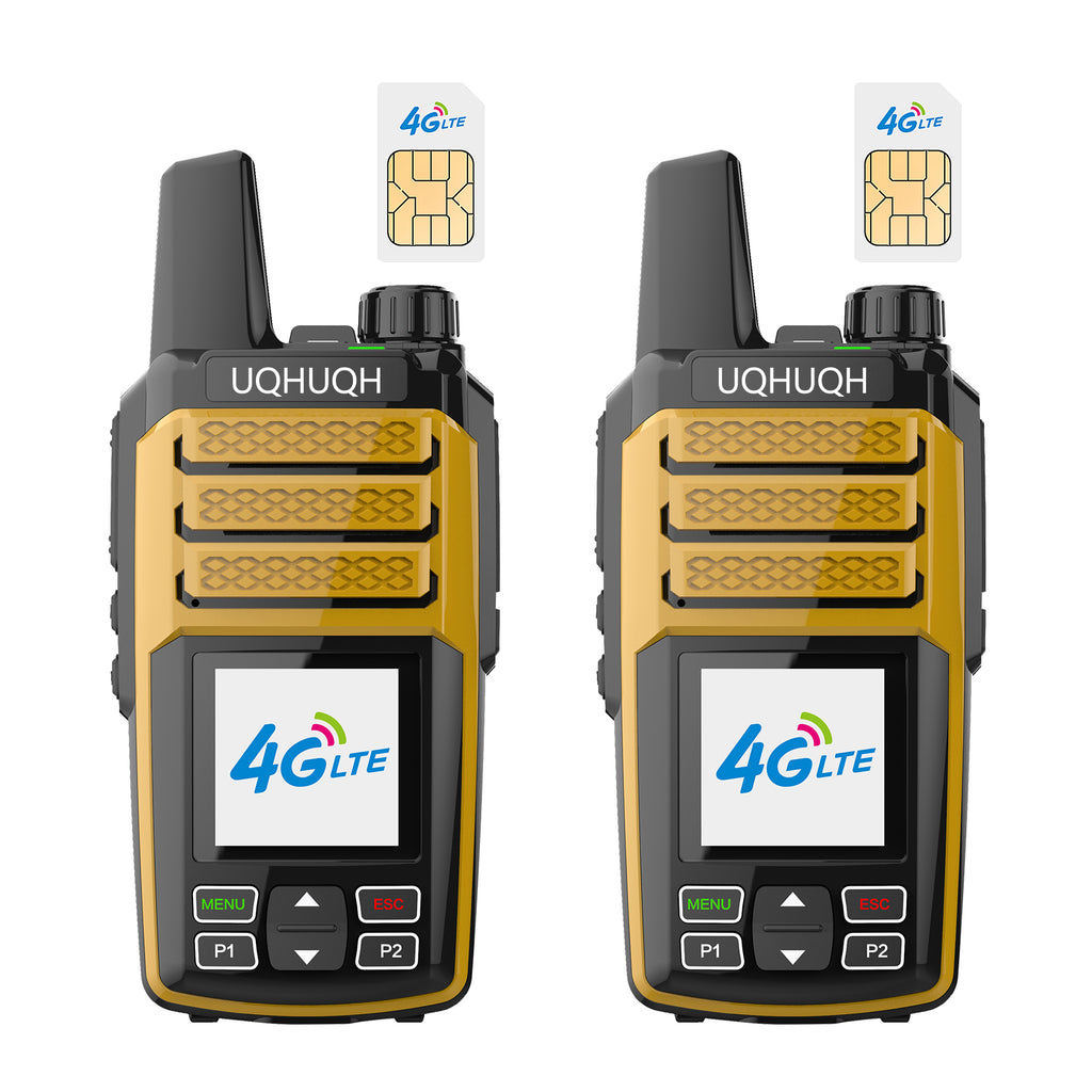 4G LTE Walkie Talkies with Lifetime Free Plan - Vibrant Color Options, Unlimited Nationwide Coverage, Instant Group Communication for Urban Adventures & Family Use (2-Pack)