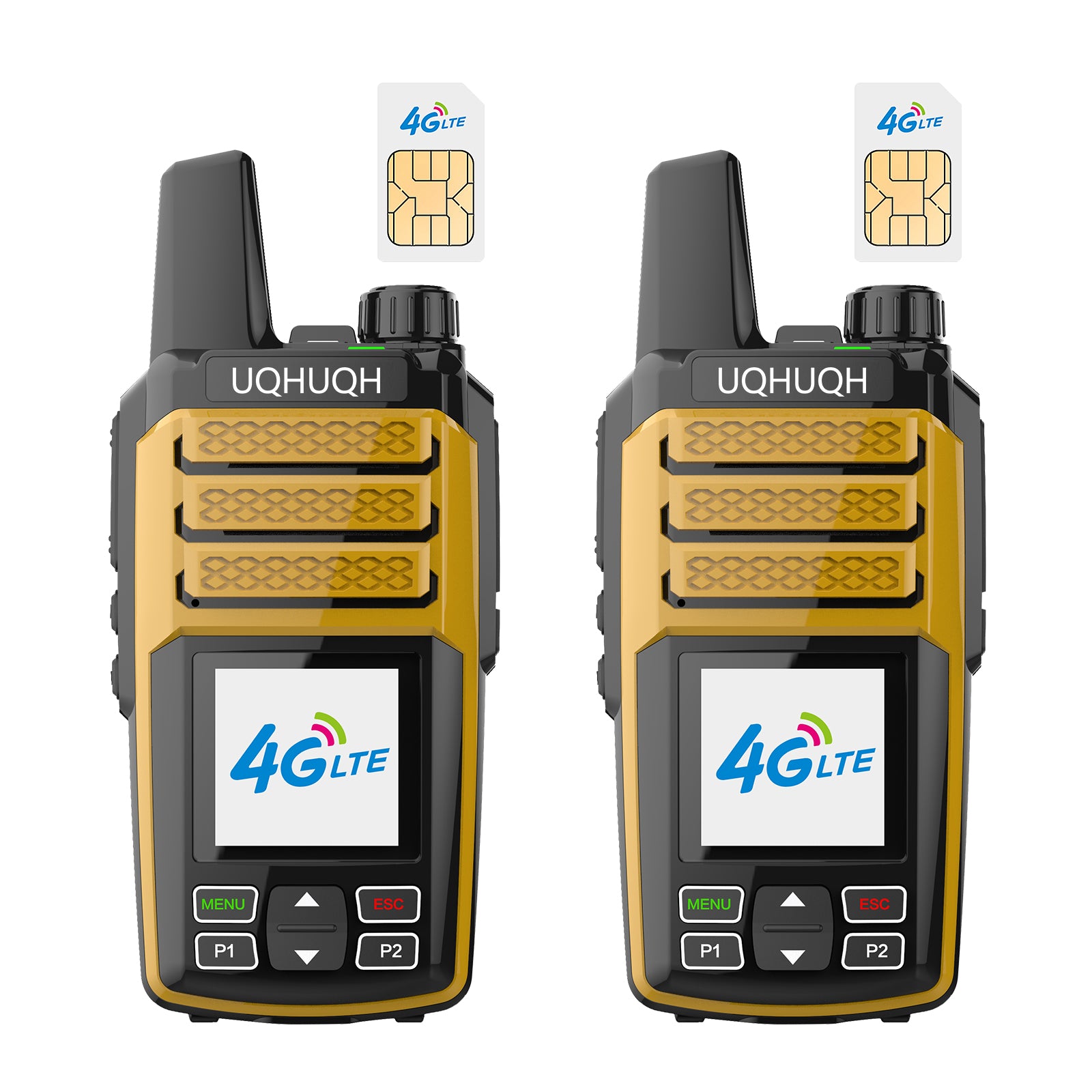 4G LTE Walkie Talkies with Lifetime Free Plan - Vibrant Color Options, Unlimited Nationwide Coverage, Instant Group Communication for Urban Adventures & Family Use (2-Pack)