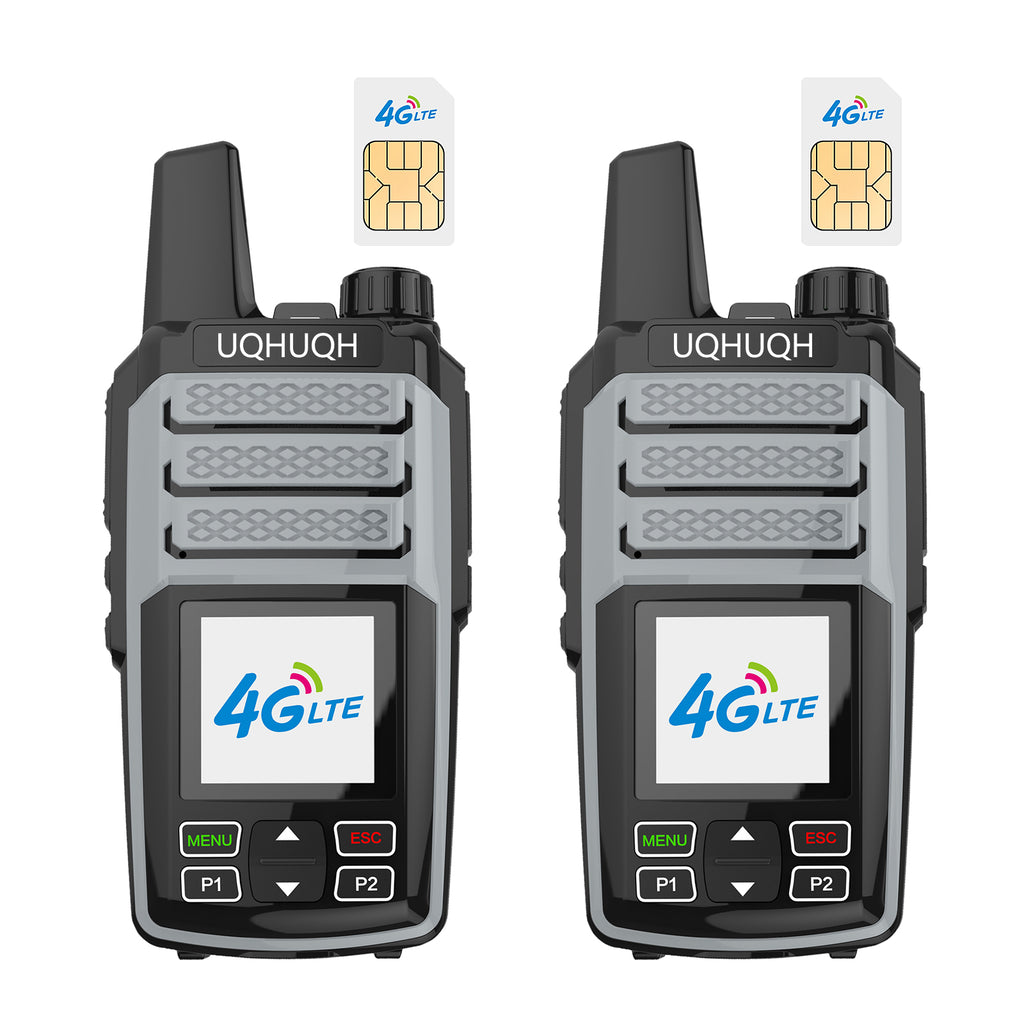 4G LTE Walkie Talkies with Lifetime Free Plan - Vibrant Color Options, Unlimited Nationwide Coverage, Instant Group Communication for Urban Adventures & Family Use (2-Pack)