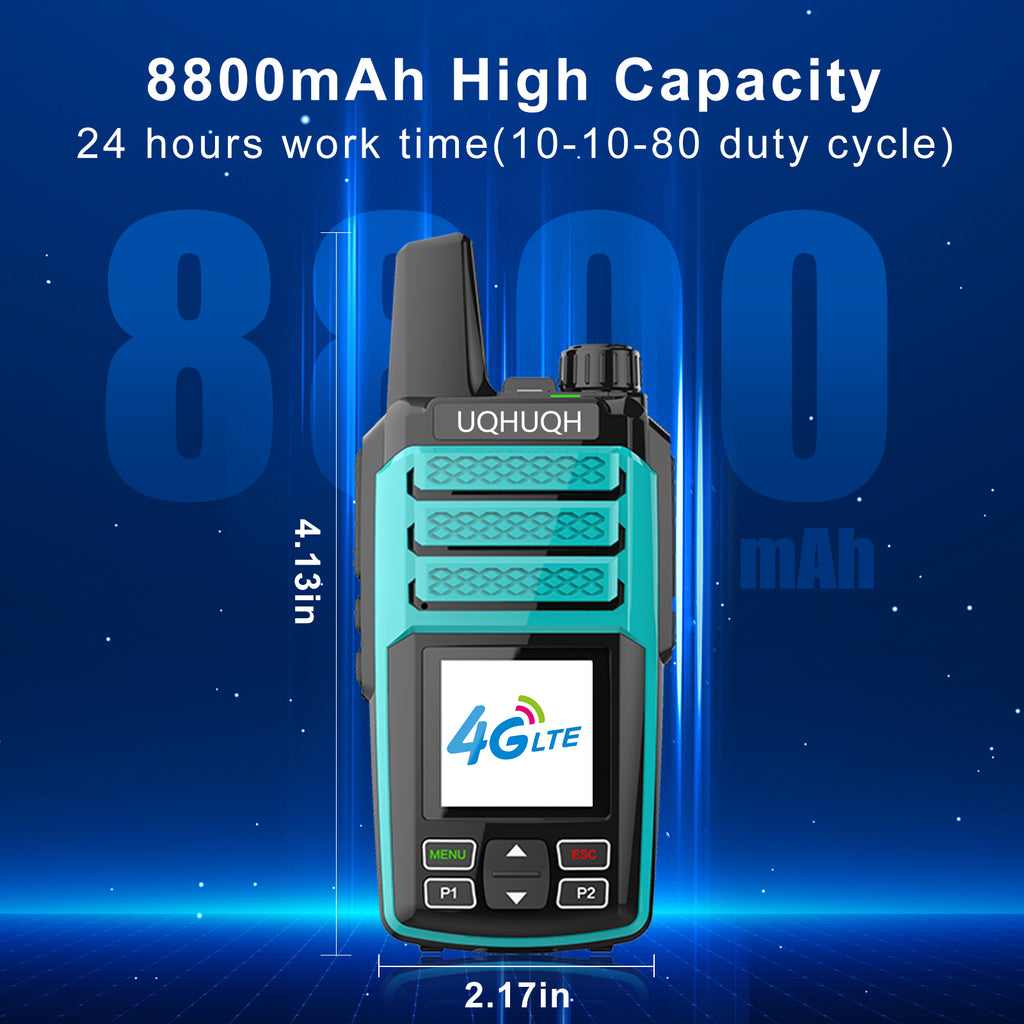 4G LTE Walkie Talkies with Lifetime Free Plan - Vibrant Color Options, Unlimited Nationwide Coverage, Instant Group Communication for Urban Adventures & Family Use (2-Pack)