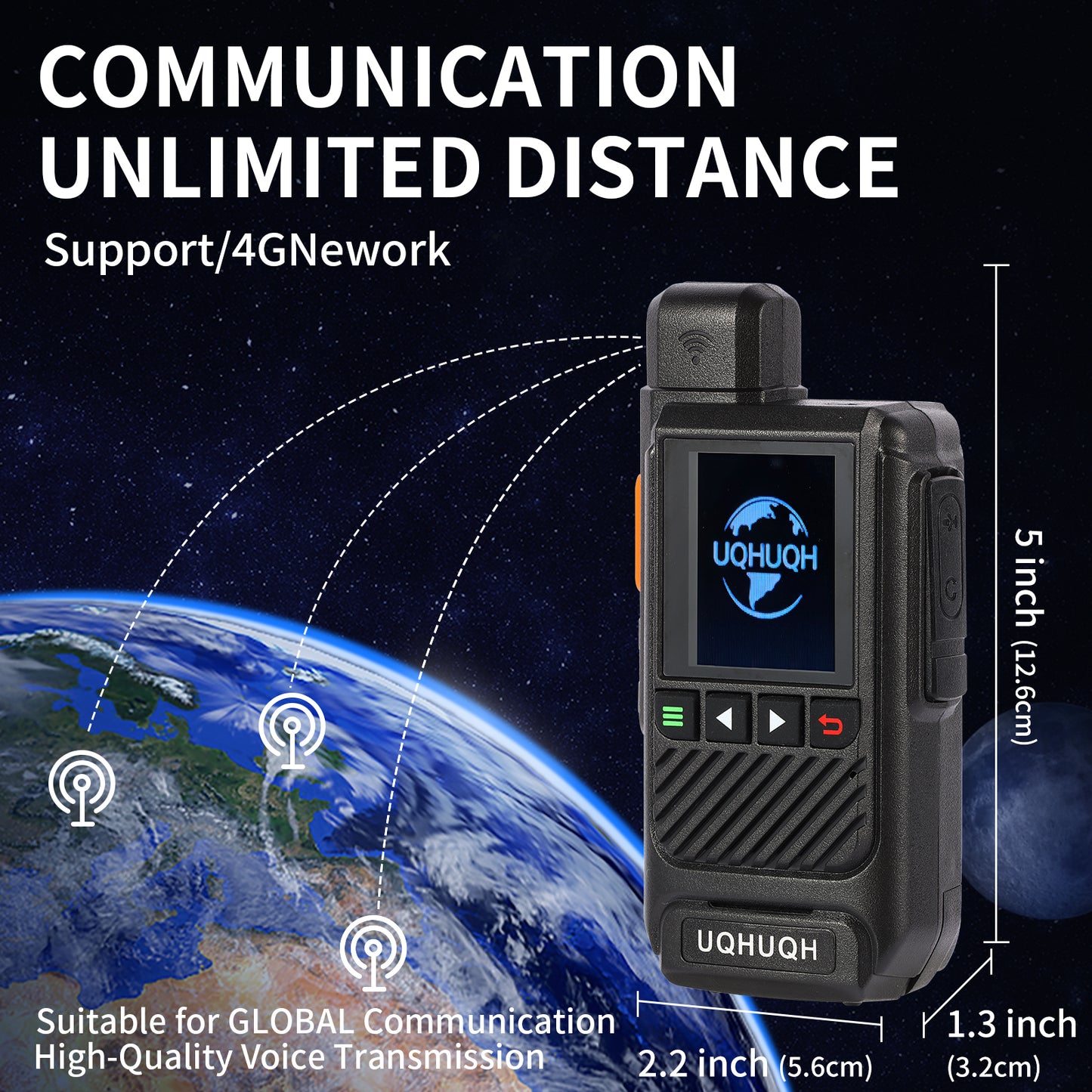 2-Pack 4G Walkie Talkies with SIM Cards-Unlimited Range Global Coverage-1 Year Free Data Plan-Clear Two-Rechargeable PTT Push to Talk Over Cellular Radio Long Range(N888)